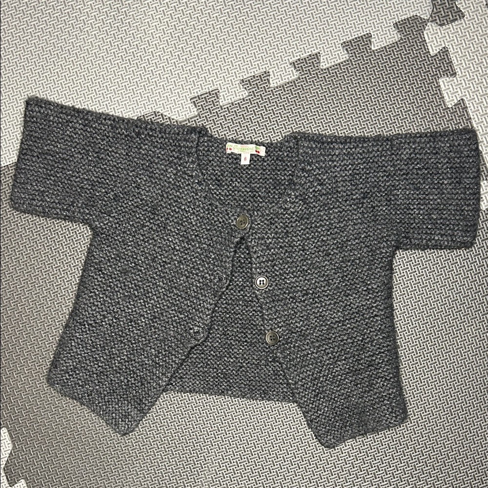 Bonpoint Children’s Gray Knit Button-Up Cardigan